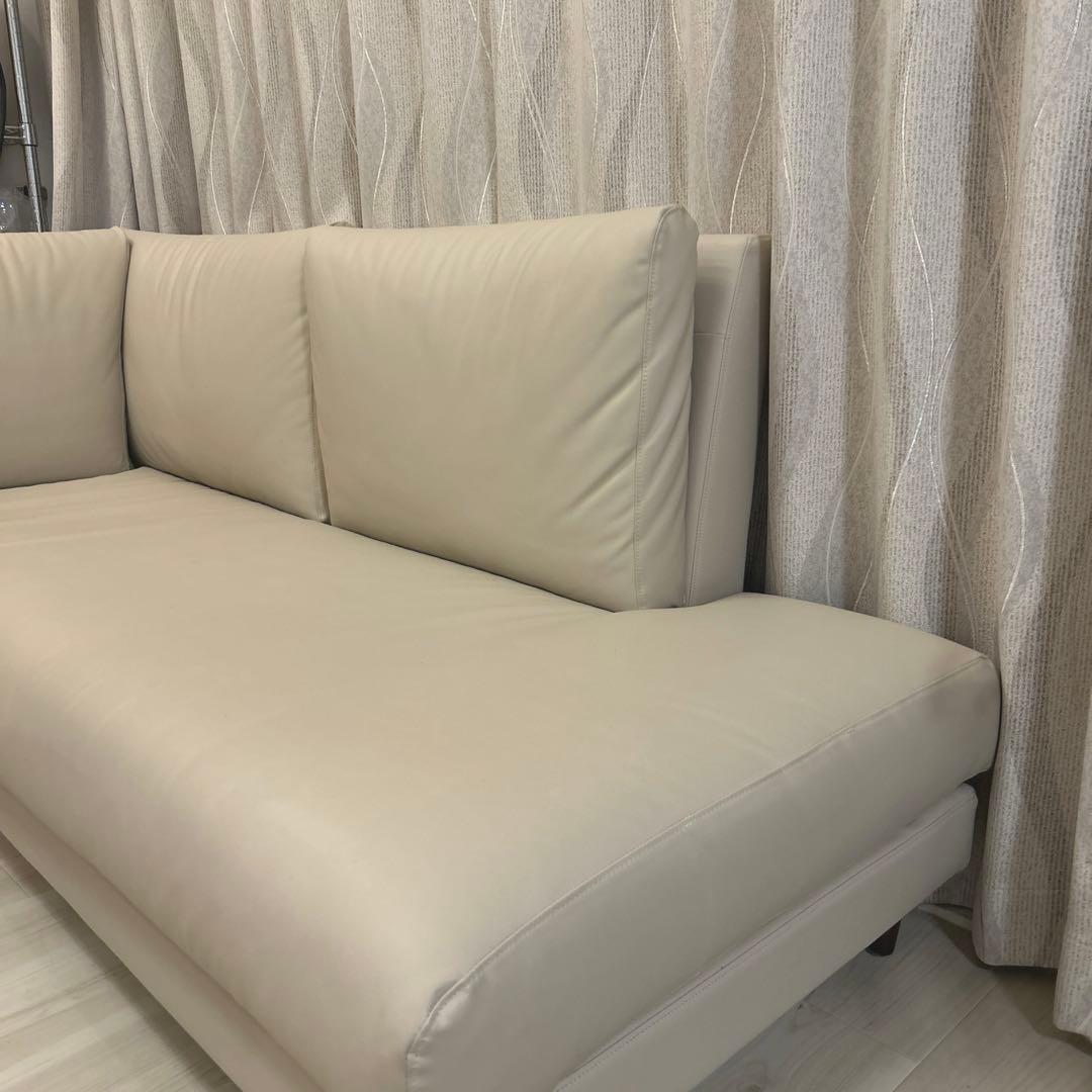 【わたなべ】②ニトリ リビングダイニングソファセット カウチソファ