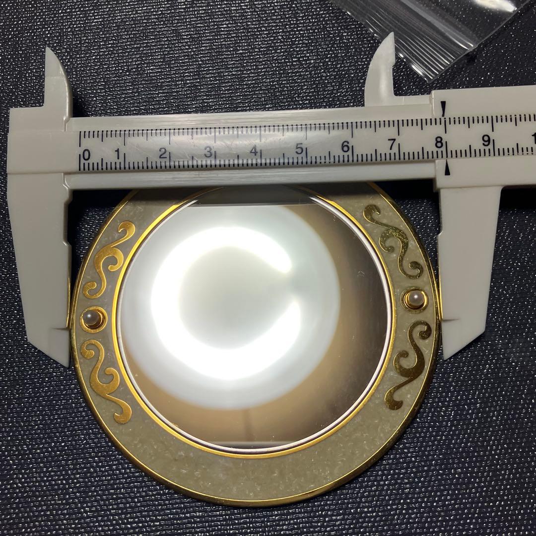 ミキモト MIKIMOTO 真珠付き 鏡 ミラー ベージュ