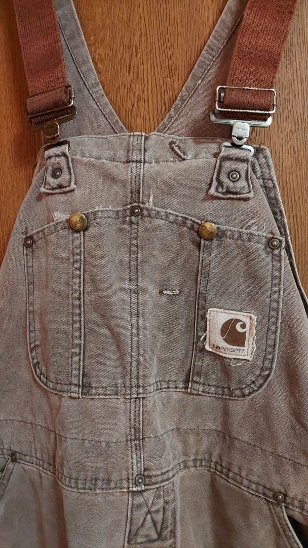新春セール♪　小さめ　Carhartt　ヴィンテージ　ツナギ　ブラウン　茶色