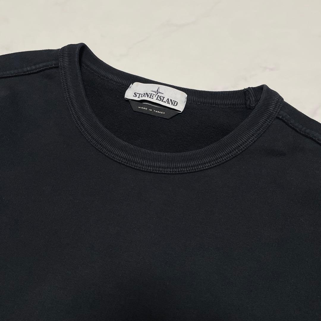 STONE  コットン　クルーネック　トレーナー　ブラック　XL