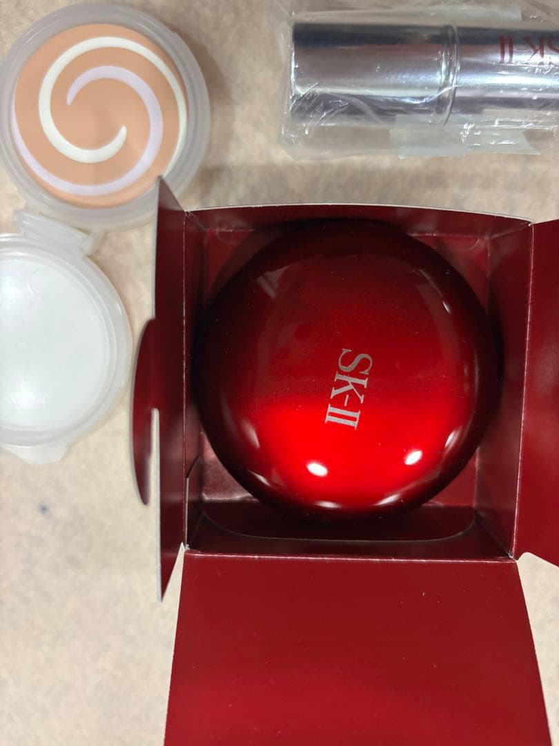 新品中古品SK-II ファンデーショ320 ケース&ブラシセット
