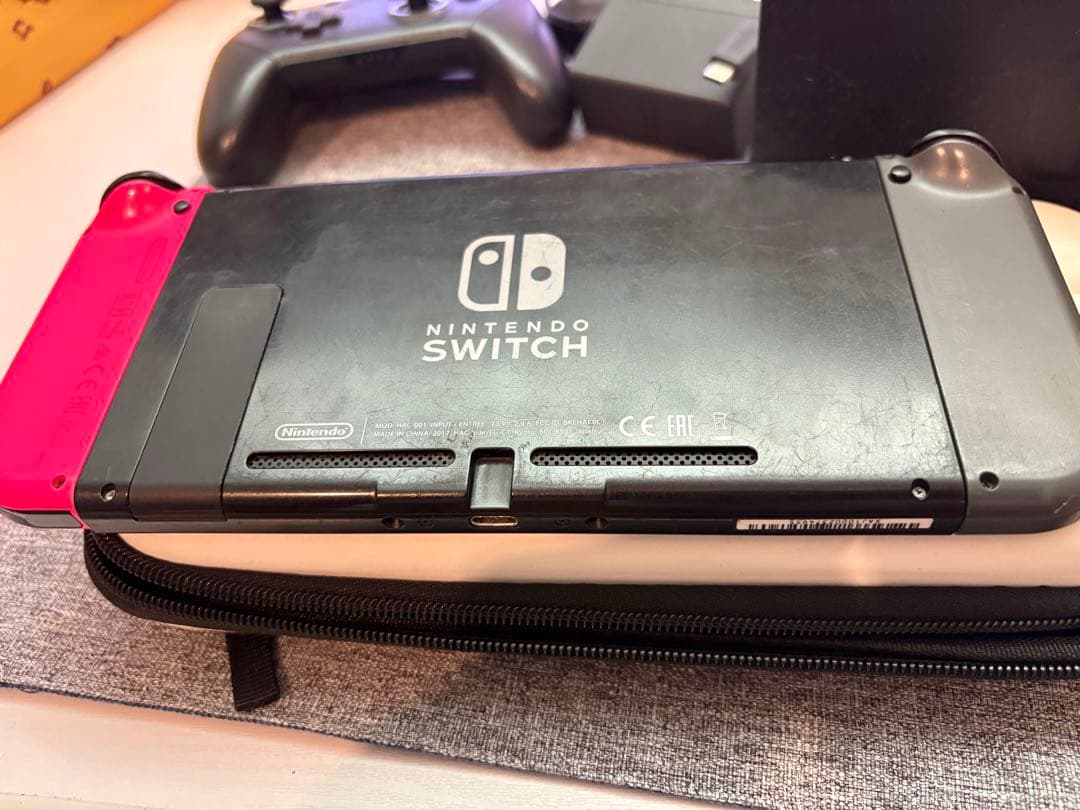 Nintendo Switch 本体 グレー/赤 プロコントローラー付き