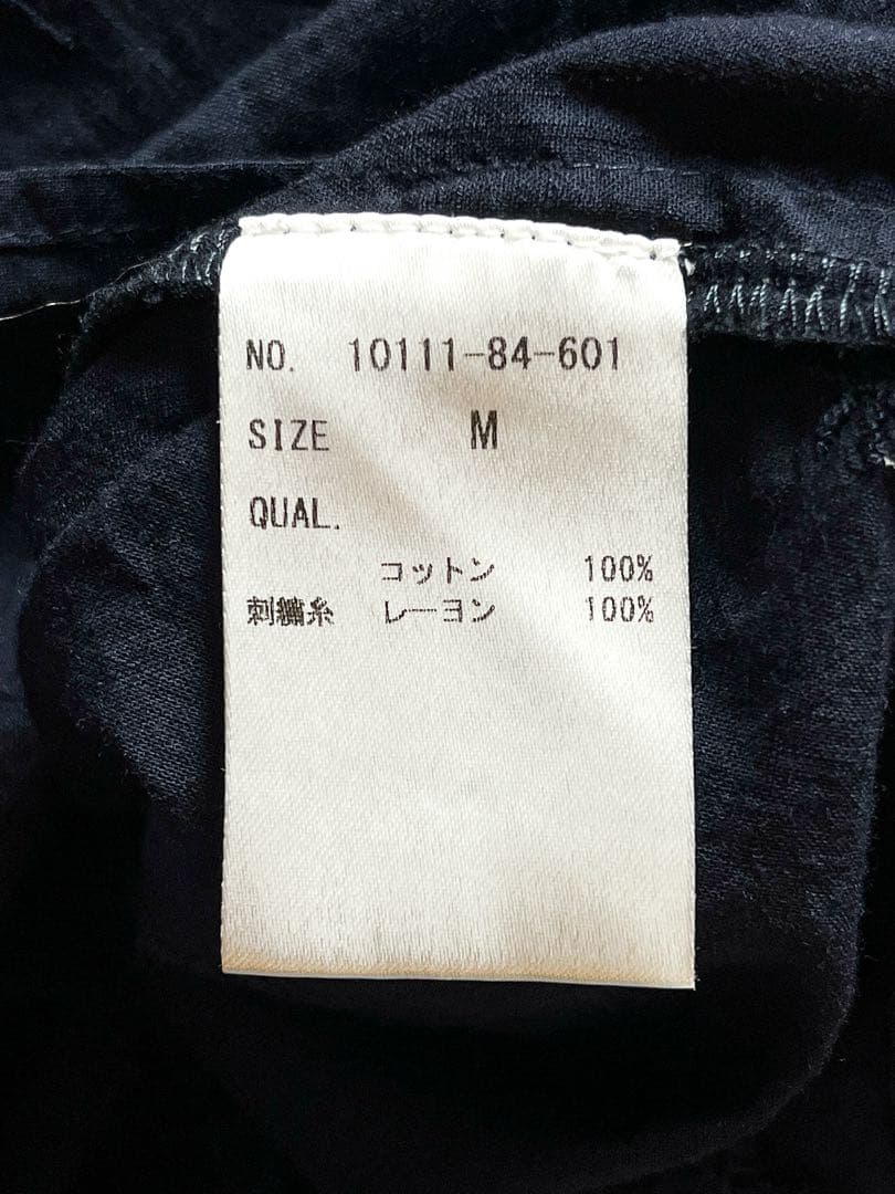 【HOUSE OF LOTUS】綿100% 南国刺繍 ロングスキッパーシャツ M