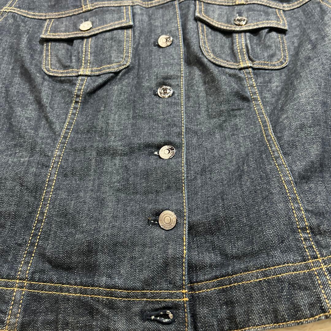 【美品】バーバリー デニムジャケット ノバチェック ダークブルー サイズ15
