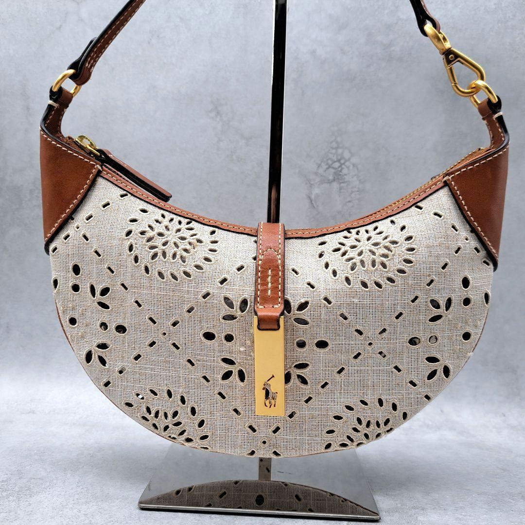 新品同様★ ポロラルフローレン 近年 ミニショルダーバッグ ハンドバッグ