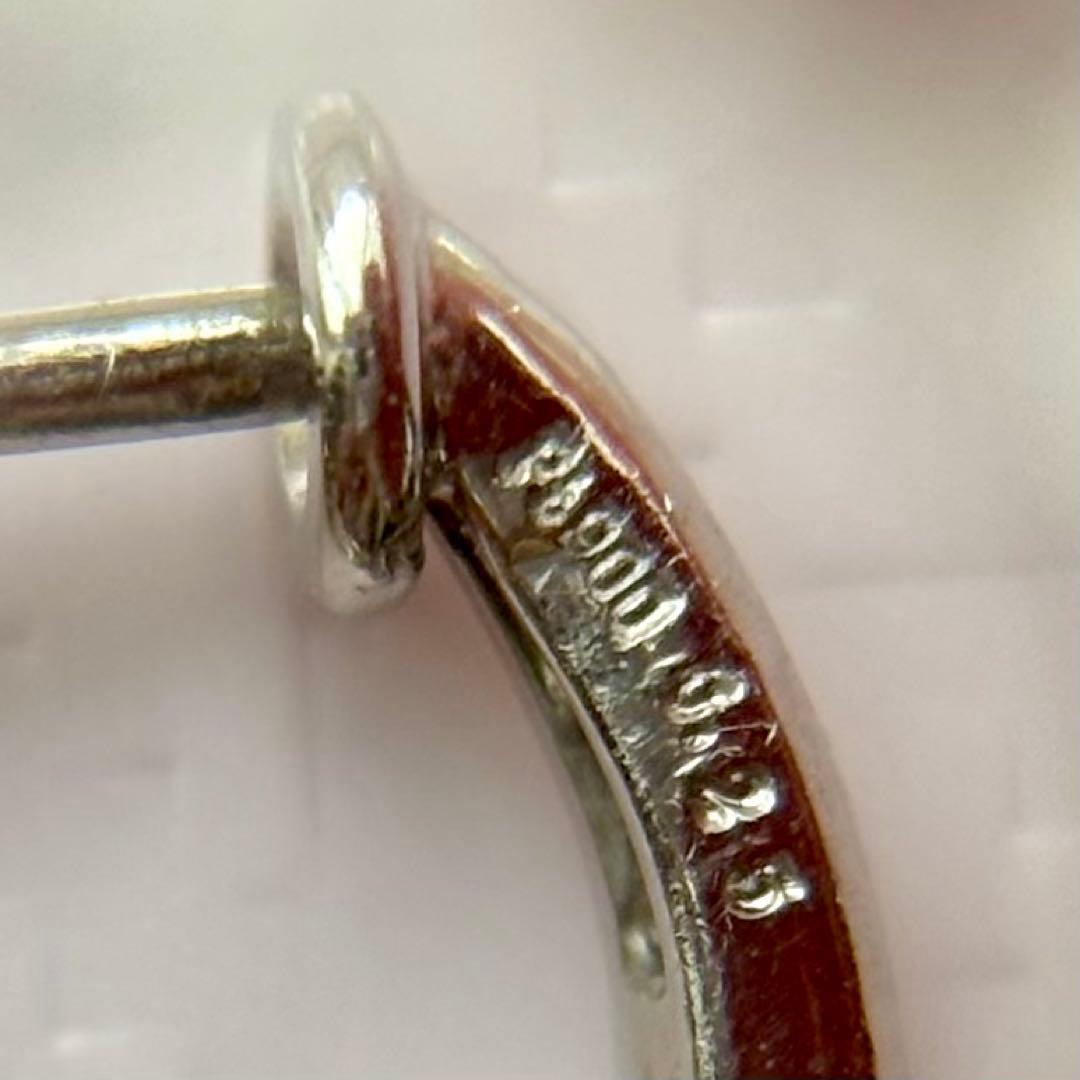 鑑別書 刻印 片方 天然ダイヤモンド0.25ct ダイヤフープピアス プラチナ