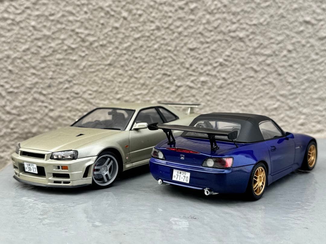 S2000 スカイラインR34 1/24プラモデル完成品 頭文字D