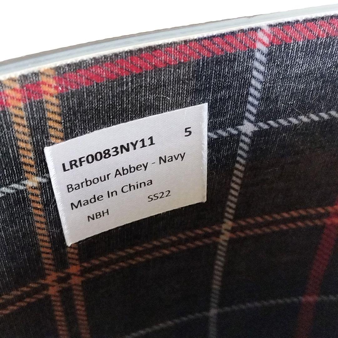 Barbour 　バブアー　レインブーツ　ブラック　チェック　黒　シューズ　5