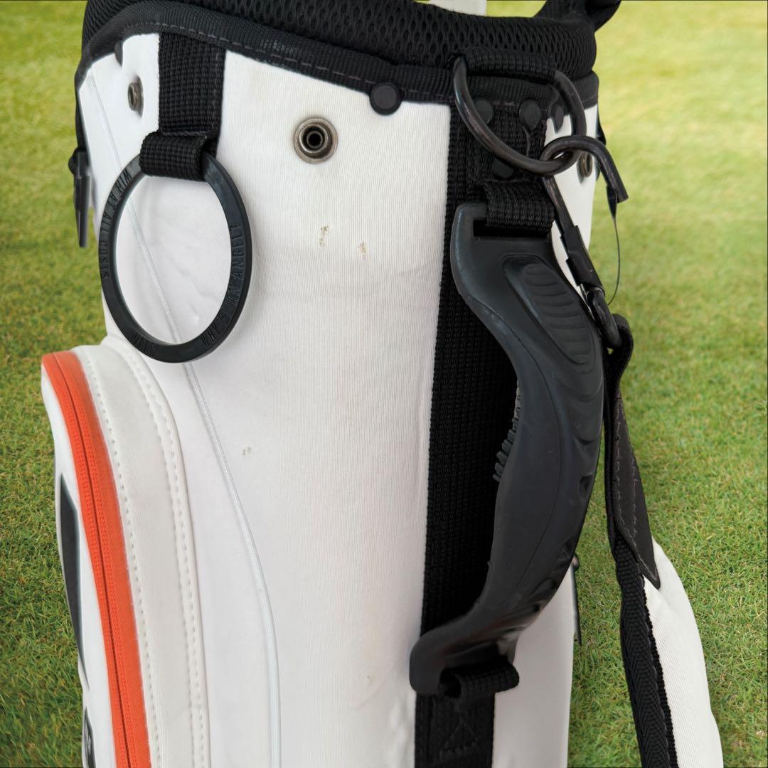 WAAC ワック　キャディバッグ　3点ショルダー　スタンド式　軽量　白