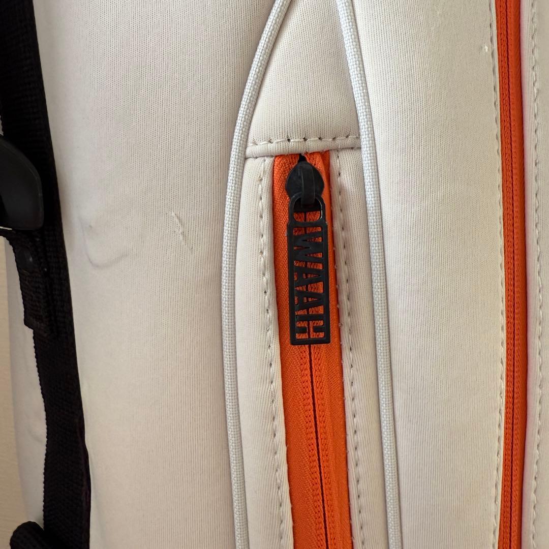 WAAC ワック　キャディバッグ　3点ショルダー　スタンド式　軽量　白