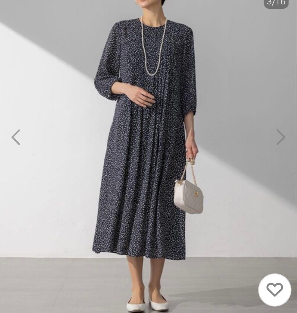 ✨極美品✨25ss【定価3.6万】23区 ペインティングプリントワンピース 40