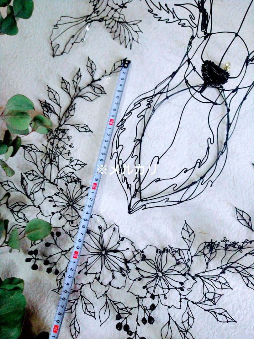 雄鹿　フラワーアート　立体　ワイヤークラフト