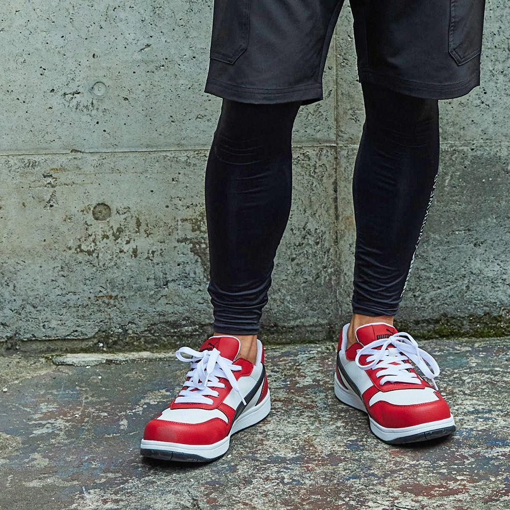 プーマ安全靴#64.208 26.0cmフロントコート　レッドロー