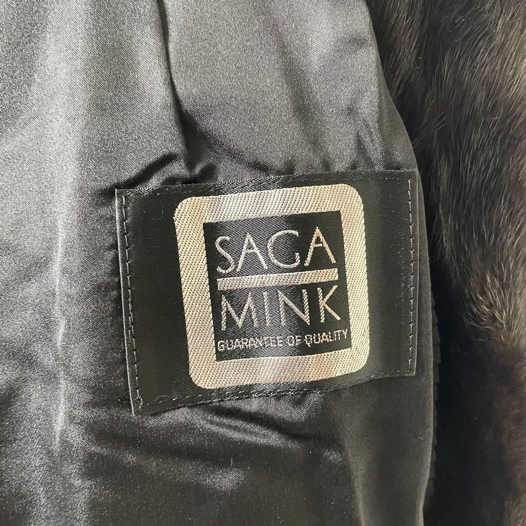 サガミンク リアルファーコート ジャケット アウター ダークブラウン 毛皮