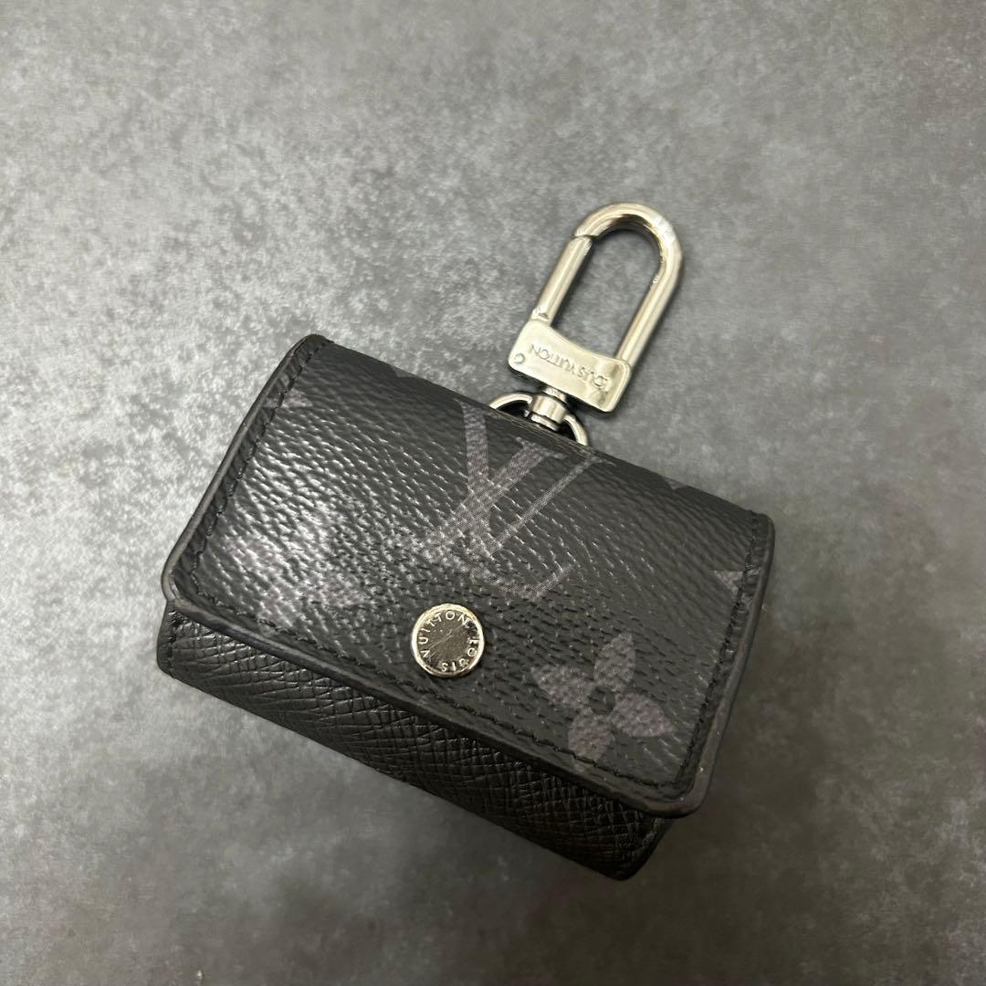 【美品】ルイヴィトン AirPods Proケース モノグラム レザー 黒