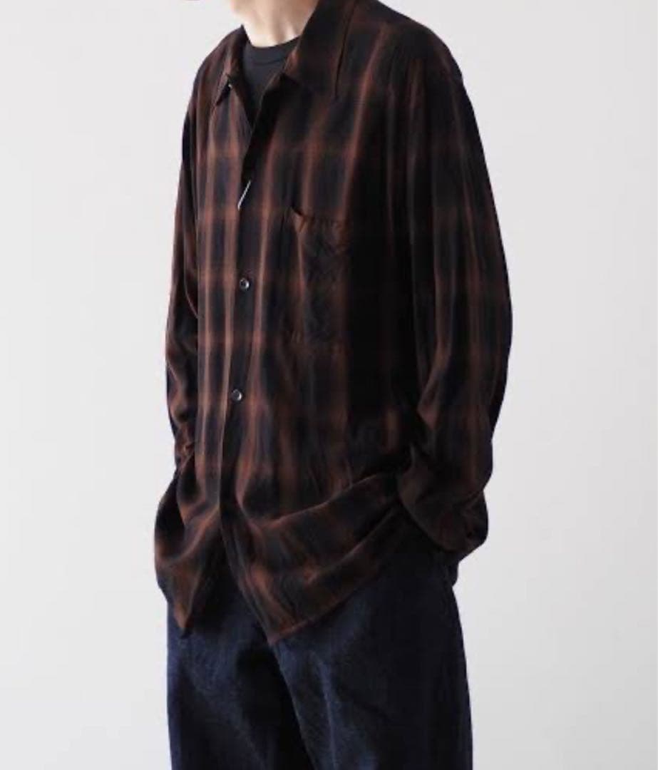 新品未使用 comoli 24ss レーヨンチェック サイズ2