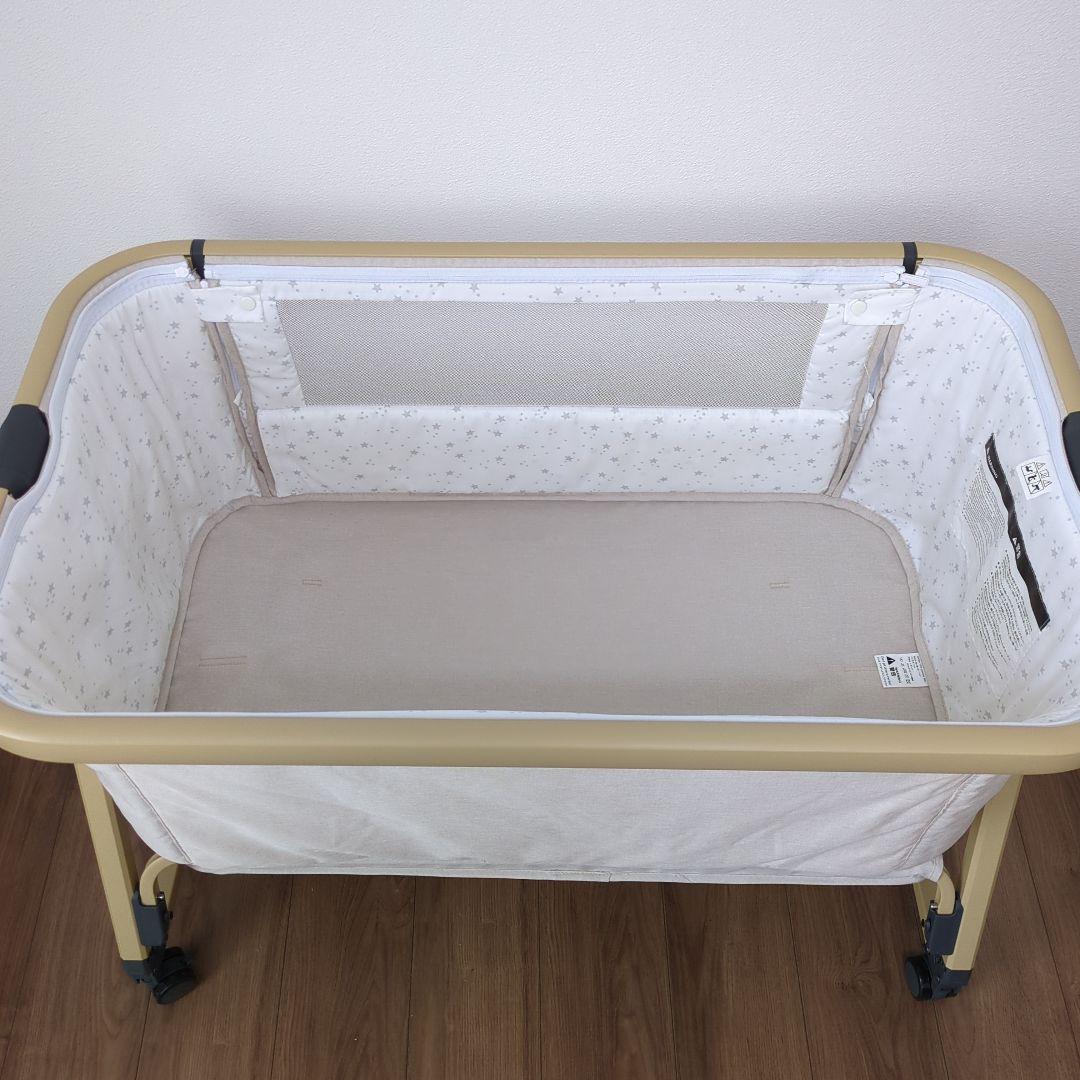 【中古良品】HZDMJ ベビーベッド　カーキ