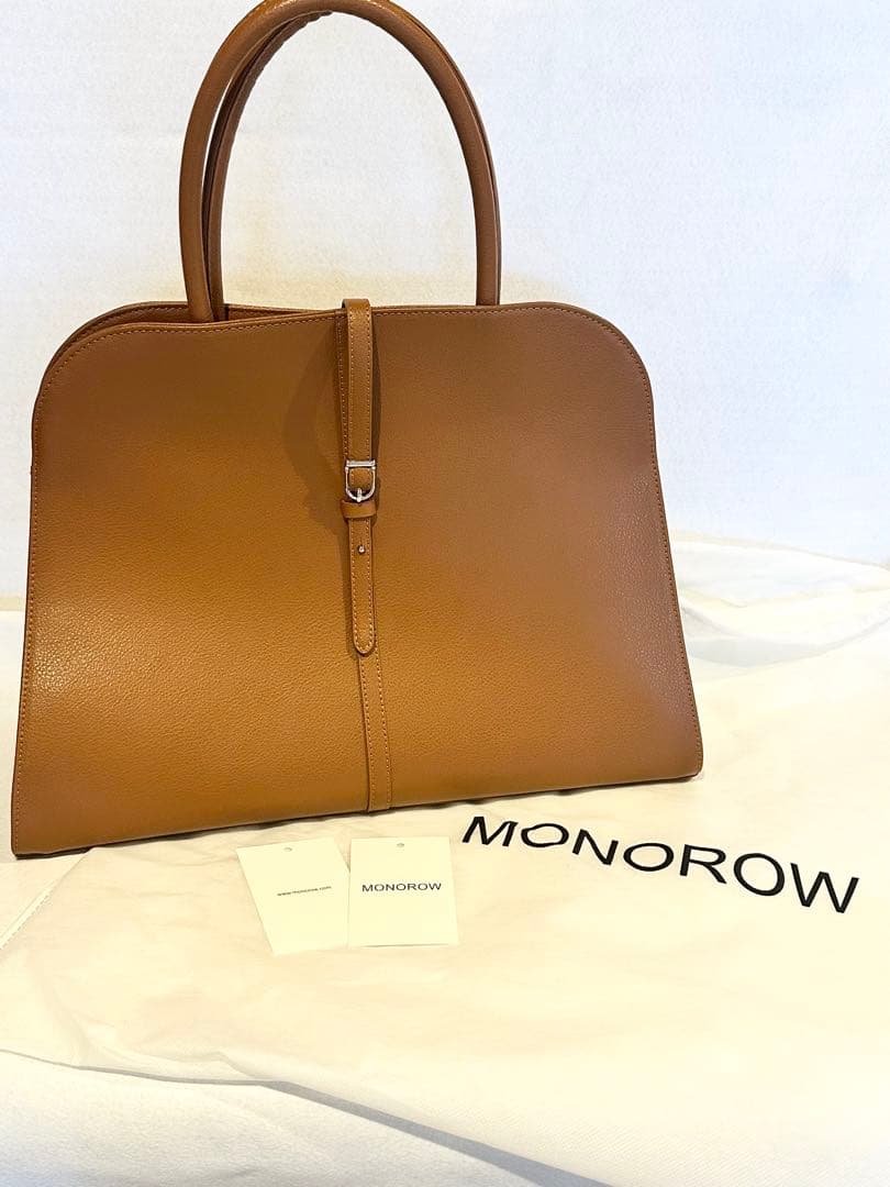 《値下げ》【新品未使用】MONOROWBLANCLARGEモノロウバッグキャメル