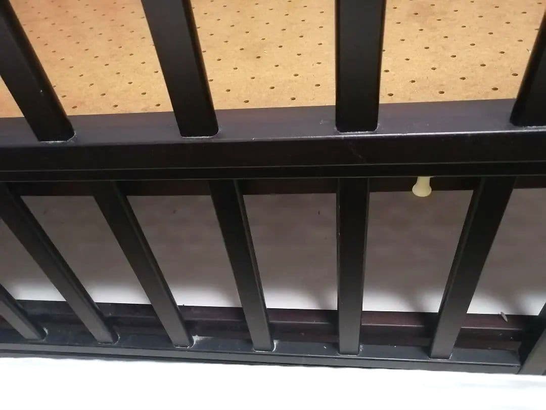 添い寝　ベビーベッド　ヤマサキ　ツーオープン　木製 ダークブラウン　引き取り可