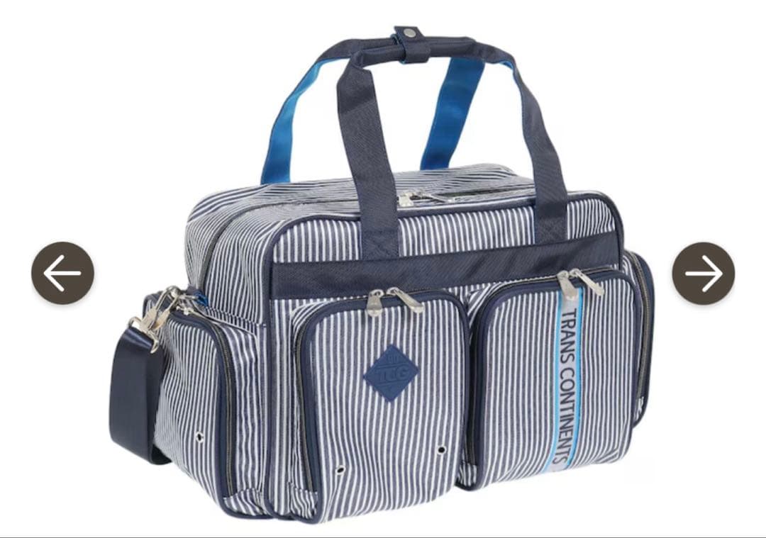 新品　TRANS CONTINENTS ストライプ ボストンバッグ