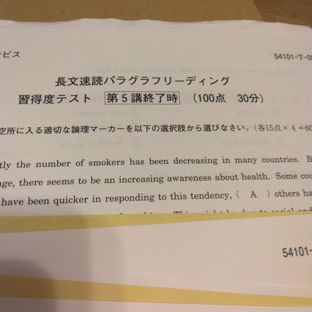 長文速読パラグラフリーディング　英語