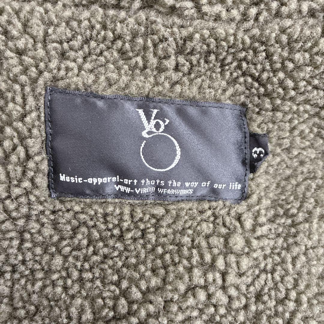 VIRGO モッズコート 変形デザイン ファー カウレザー 切替 カーキ 3