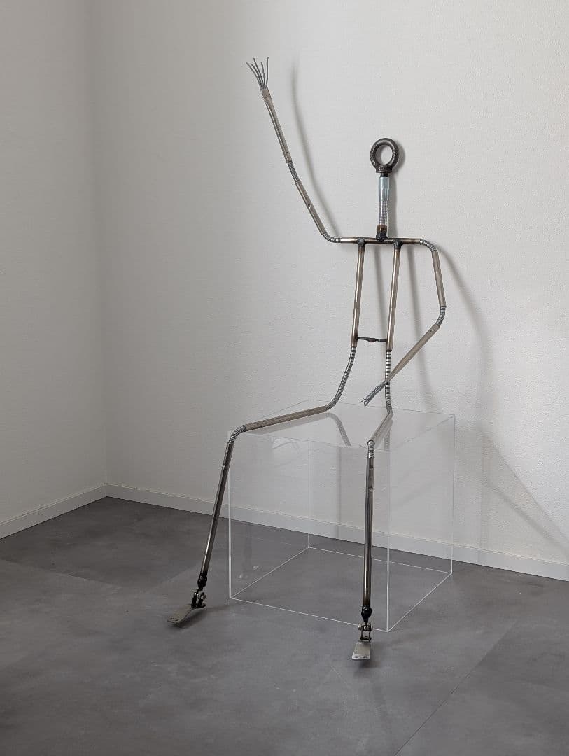 USED/インダストリアル 金属製骨格 オブジェ アート メタルスカルプチャー