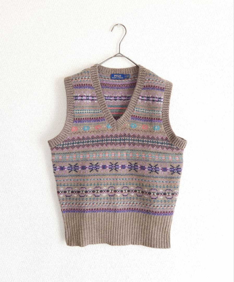 ◇さらり☺︎様◇ポロラルフローレン　良品　ニットベスト　フェアアイル柄
