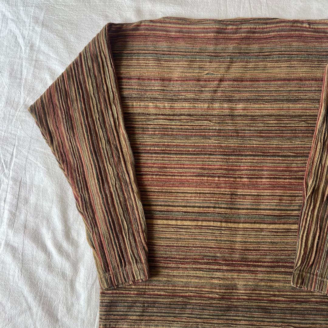 【高級】Jurgen Lehl カットソー 長袖 プリーツ デザイン◎ ブラウン