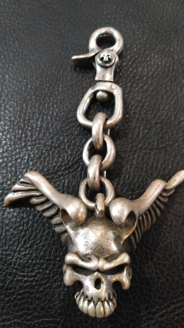 こ*ば様 THIRTEENDESIGNS ウイングスカルキーチェーン142g 9