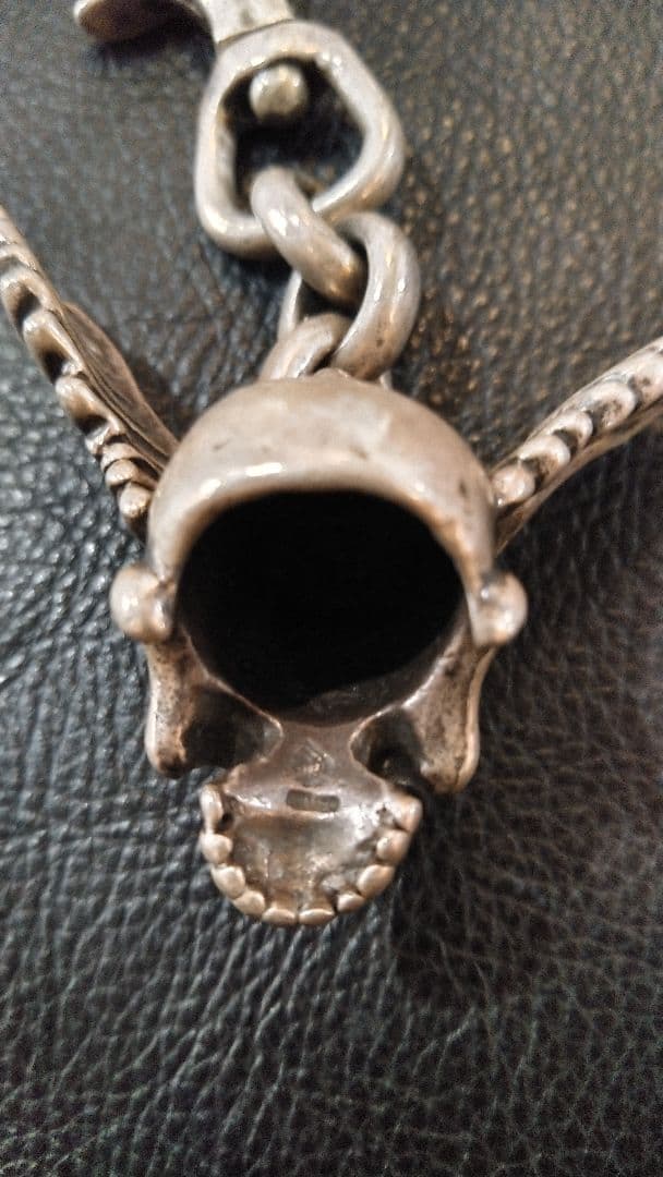 こ*ば様 THIRTEENDESIGNS ウイングスカルキーチェーン142g 9