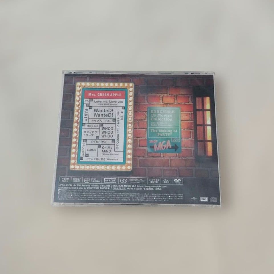 ENSEMBLE 初回限定盤 DVD付 Mrs.GREEN APPLE