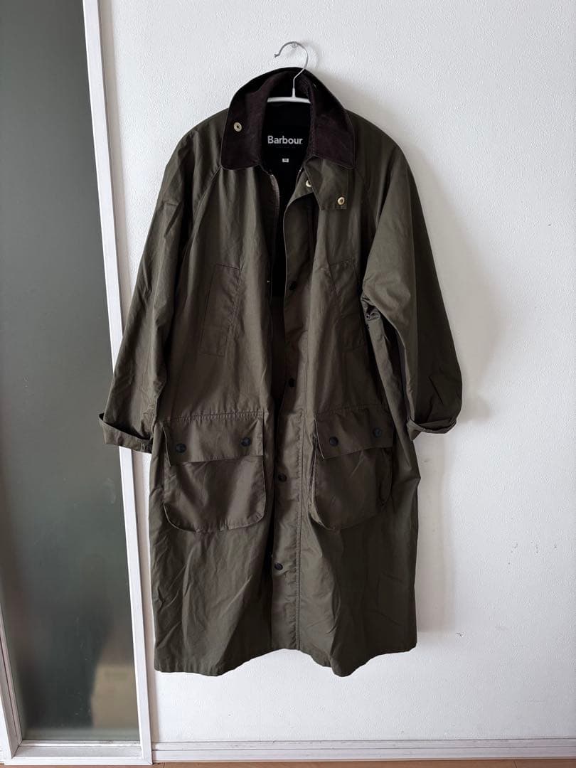 Barbour ロングコート サイズ10 オリーブ