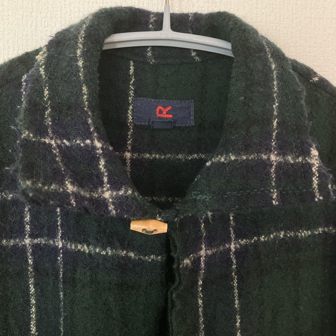 45R チェックワンピース　ロング　毛100% 日本製