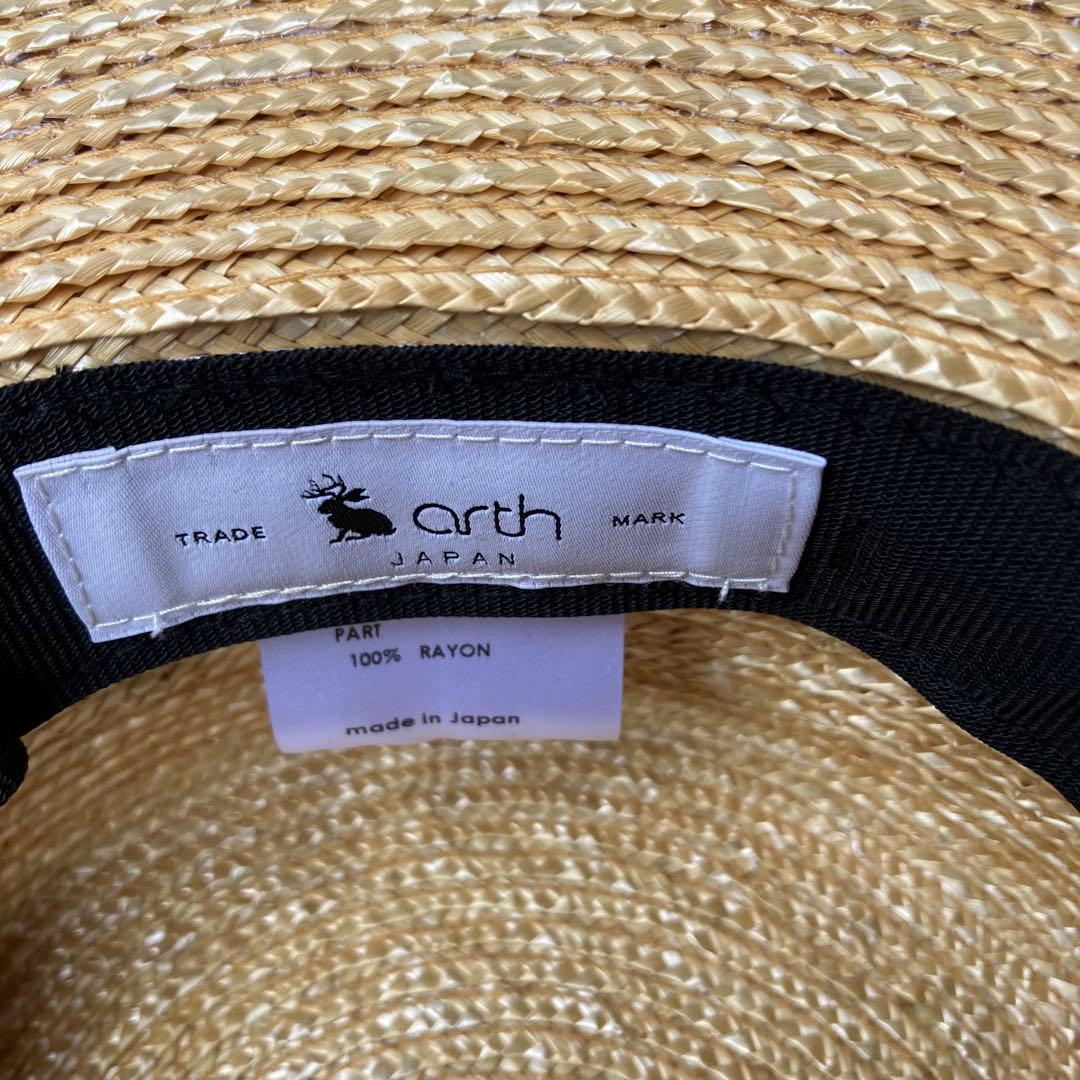 arth　アース　カンカン帽　帽子 日本製　59㎝