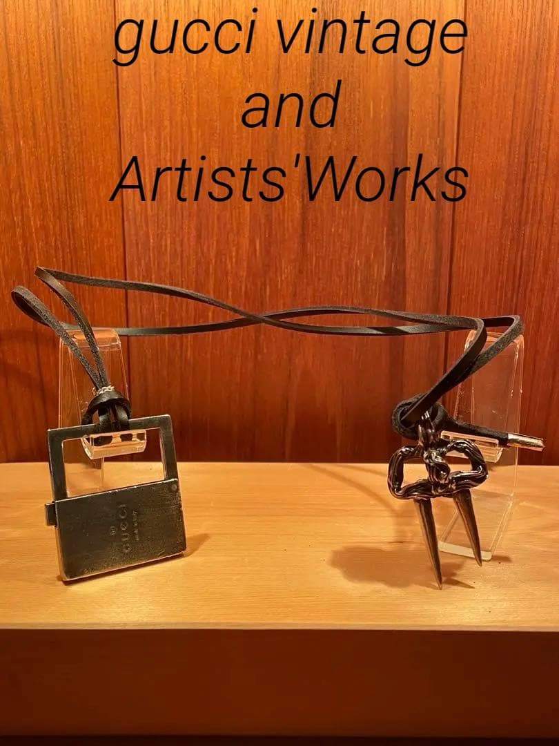 グッチ　ヴィンテージ　パドロック　アクセサリー アート　銀　シルバーオーナメント