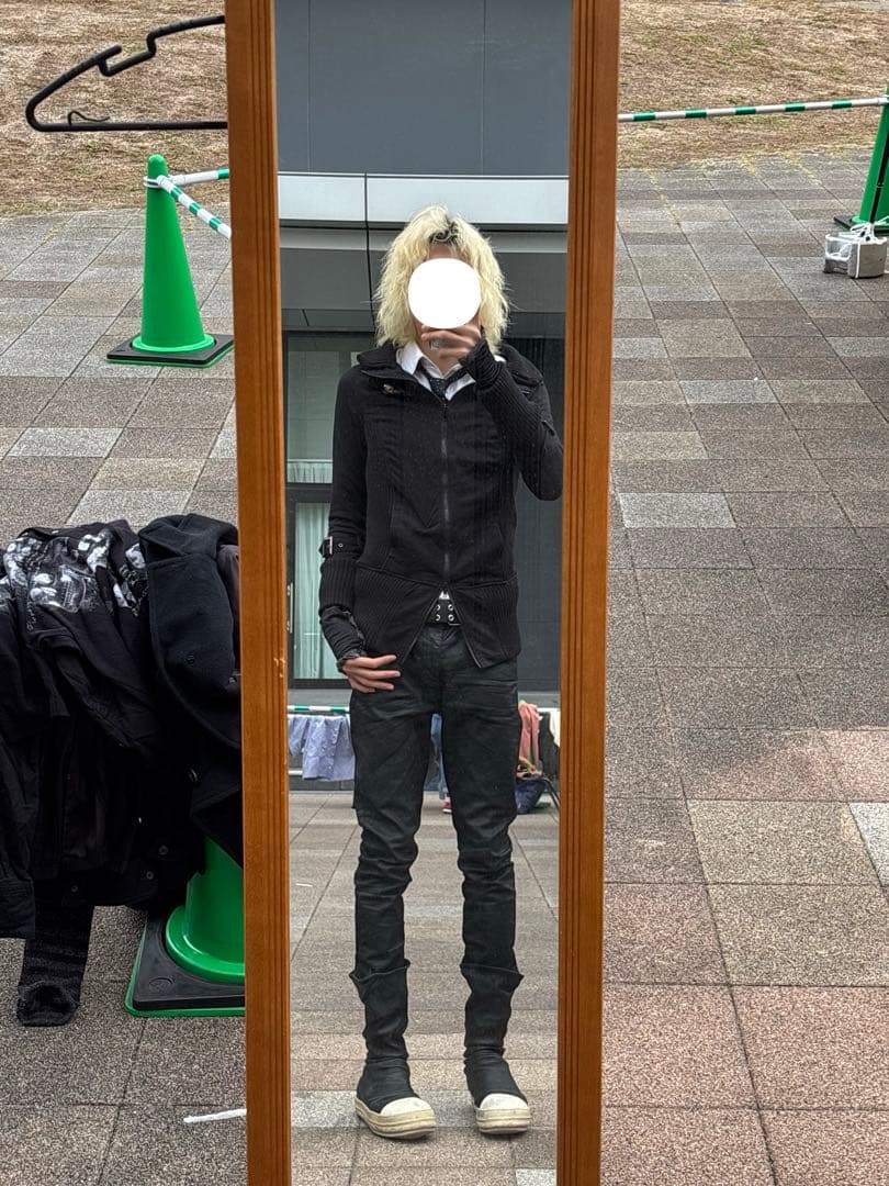 00s archive ギミック　ダブルジップニット　Y2K ダークウェア