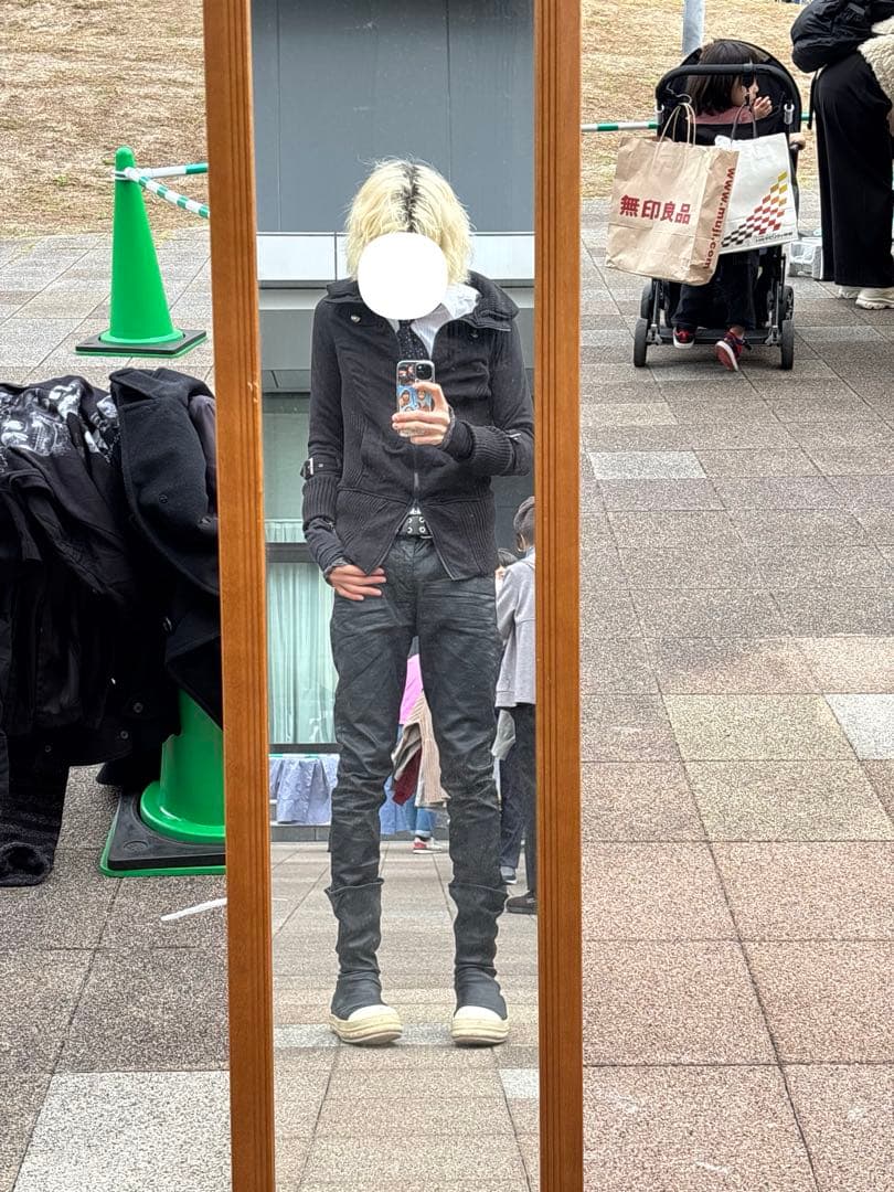 00s archive ギミック　ダブルジップニット　Y2K ダークウェア