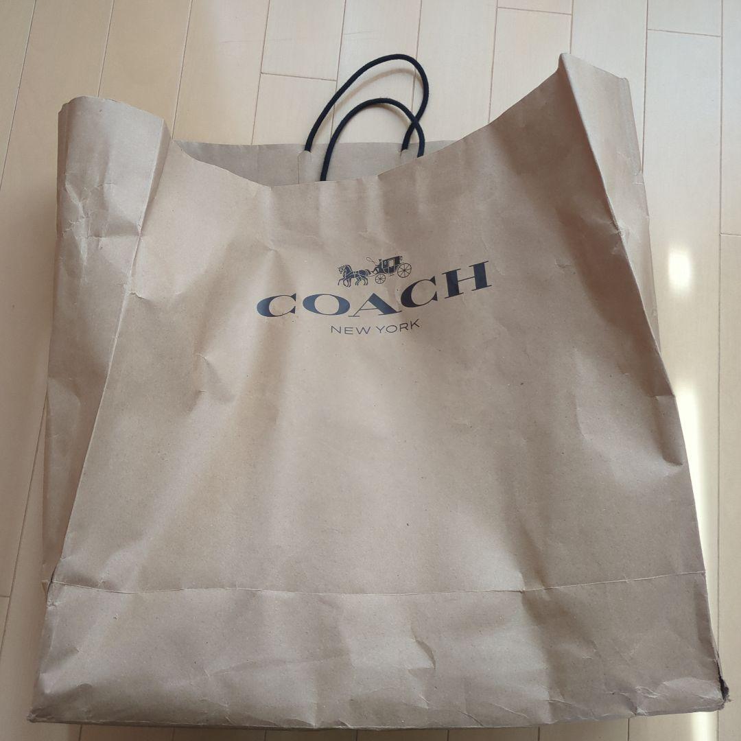 COACH ブラウン ネイビー ショルダーバッグ