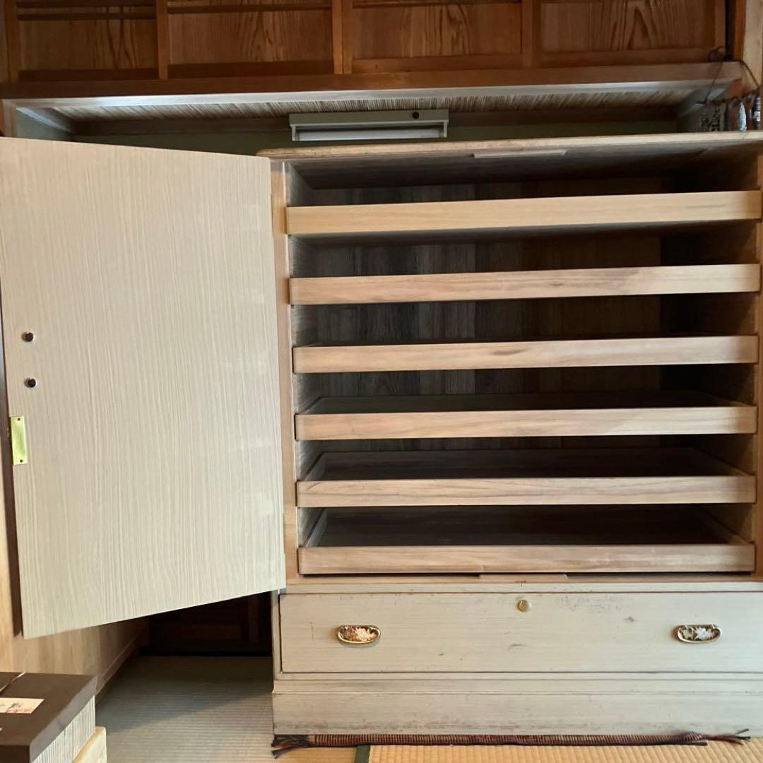 加茂総桐たんす　伝統工芸品　桐ダンス　和ダンス　着物用箪笥　鍵付き　送料込み