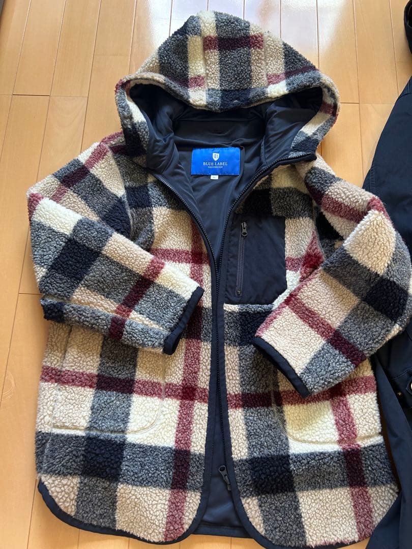 ブルーレーベル クレストブリッジ　モッズコート　インナー付きボアコート3way