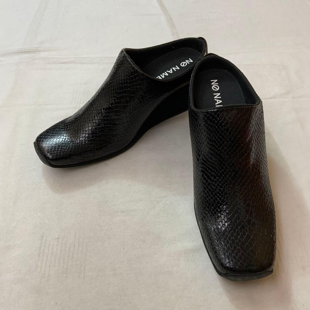 NO NAME ノーネーム サンダル ウエッジミュール 37