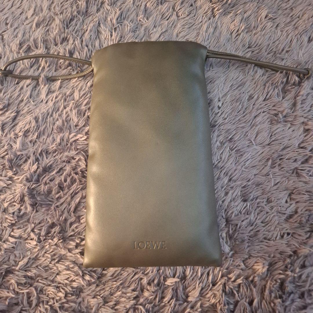 LOEWE オリーブグリーン レザー メガネケース