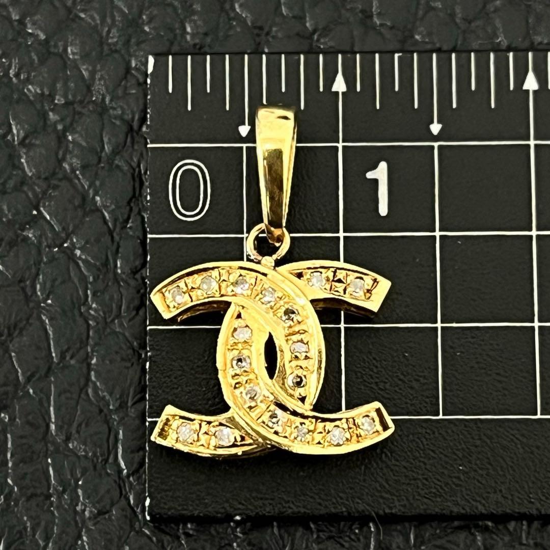 (C102909)K18 YG ネックレストップ ダイヤモンド0.1ct 18金