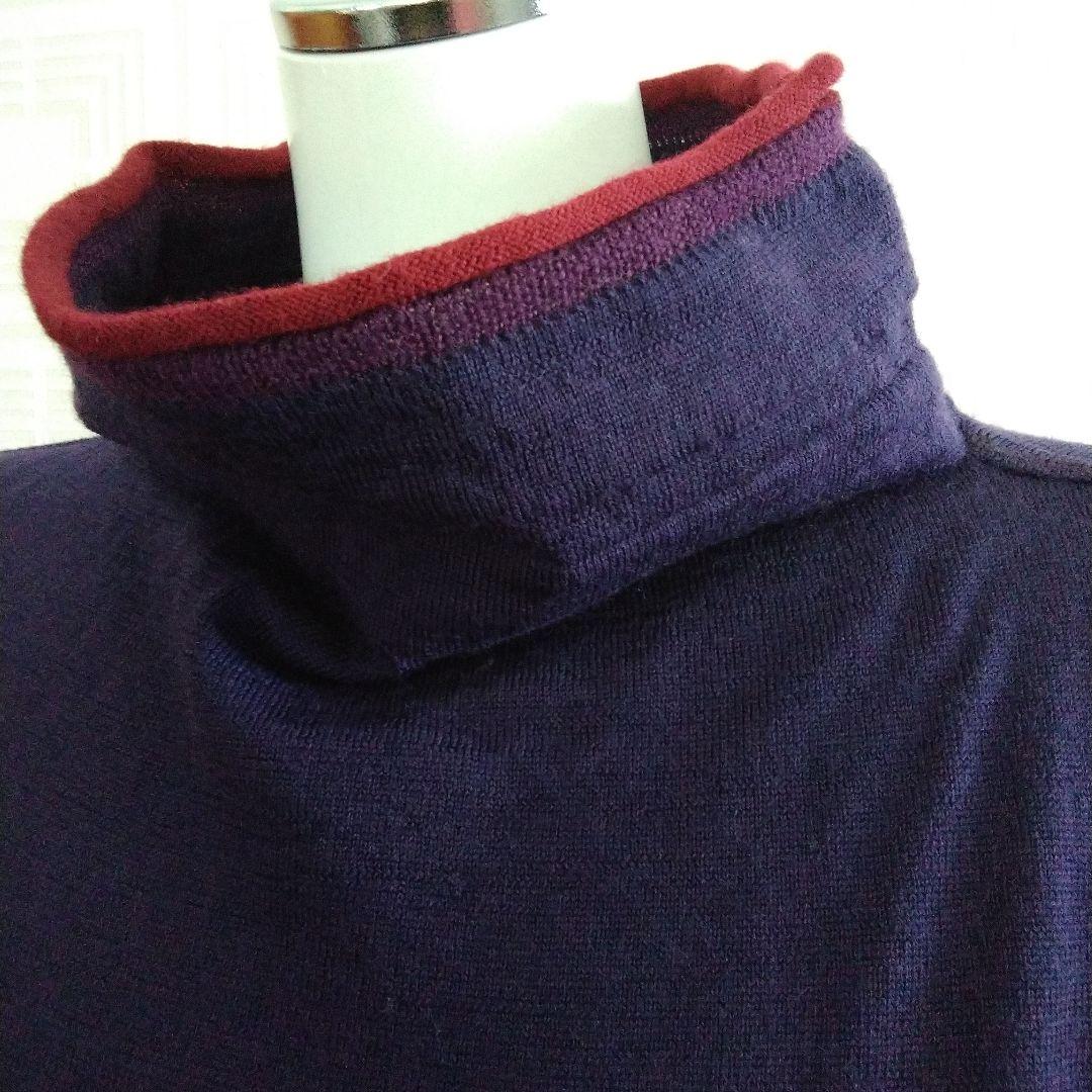 専用/センソユニコmic ★紫色 ハイネック ニットワンピース美品