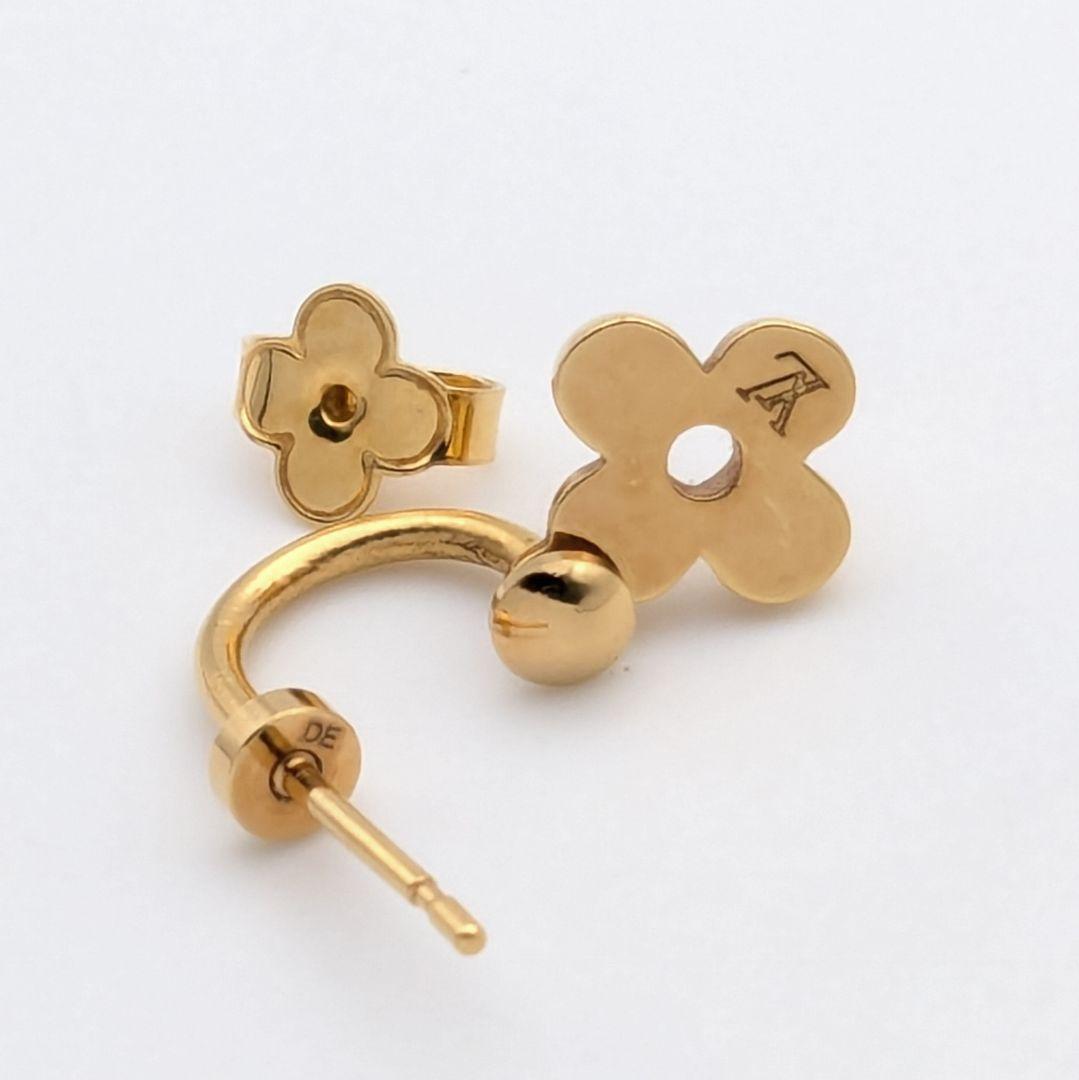 ルイヴィトン ブックルドレイユ ブルーミング フラワー 片耳 ピアス