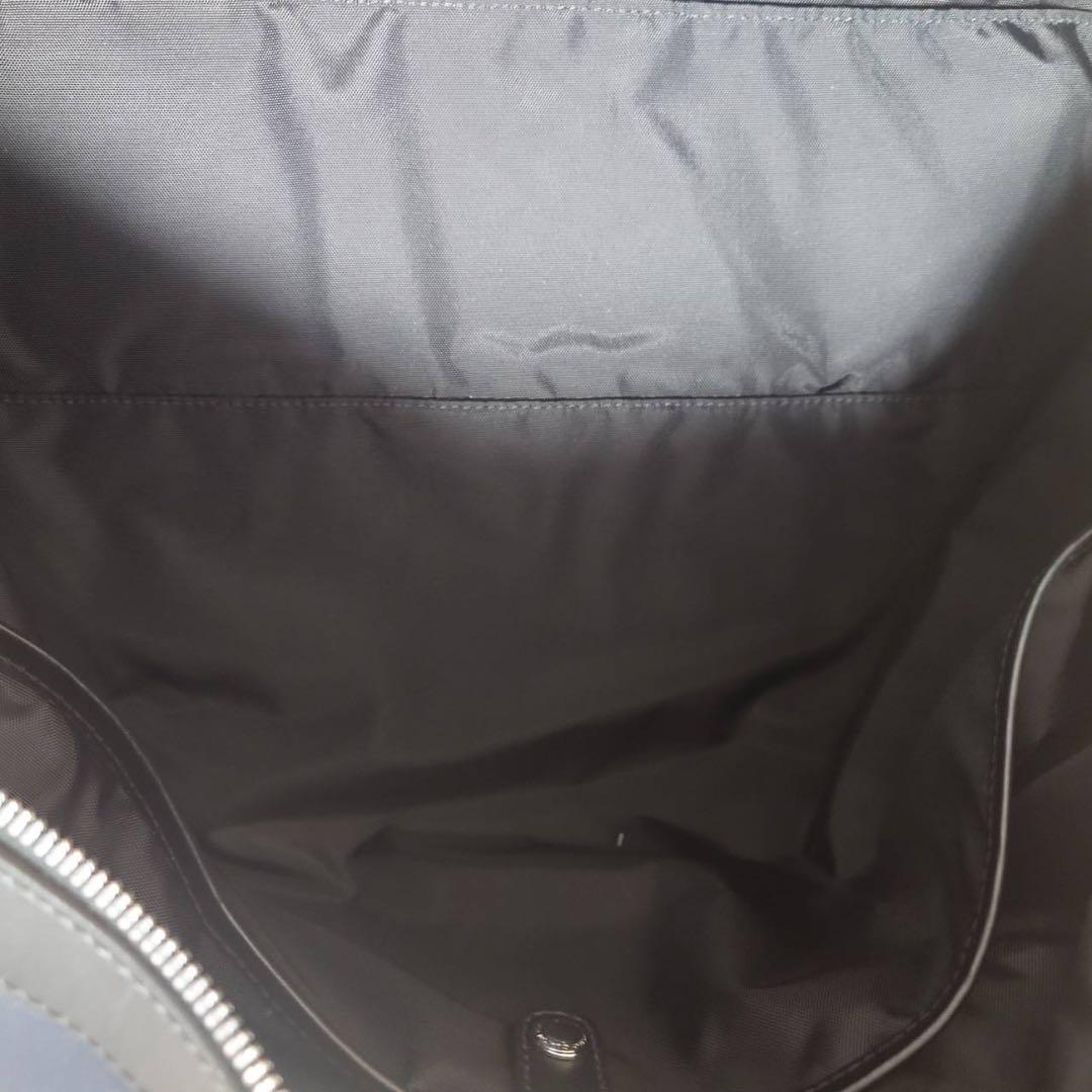 COACH ナイロン×レザー 大容量 ボストンバッグ ネイビー 鍵付き