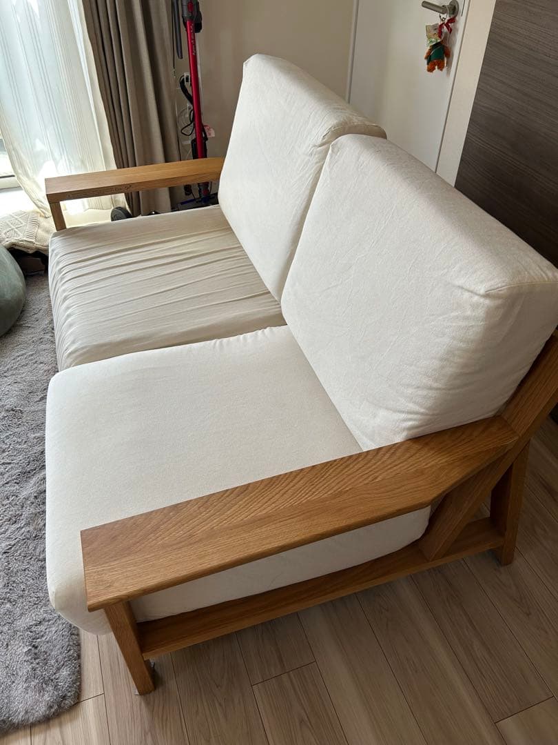 【送料込】無印良品　ウレタンポケットコイル２シーター