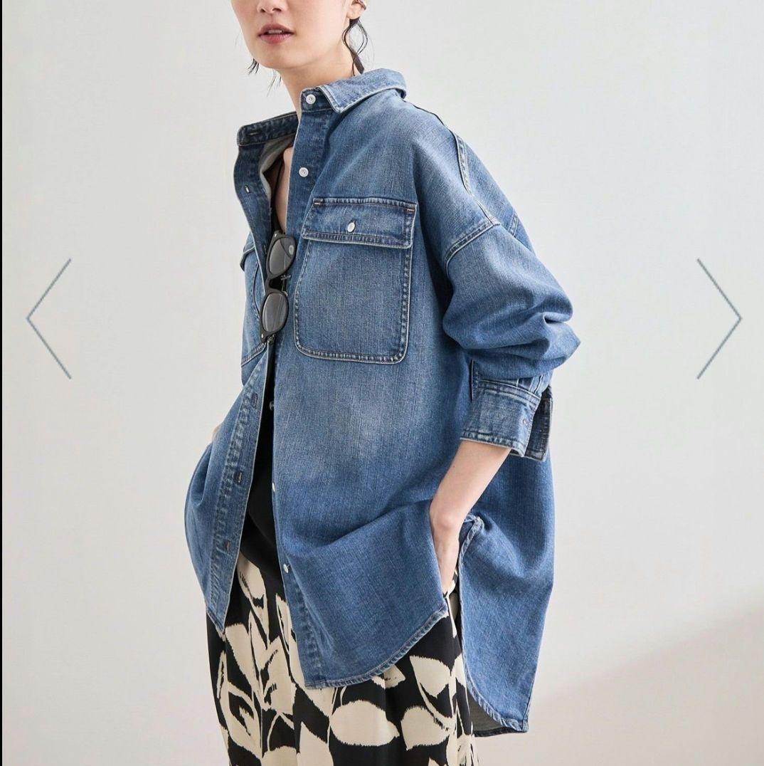 Healthy DENIM Almond ビッグシルエット デニムシャツ