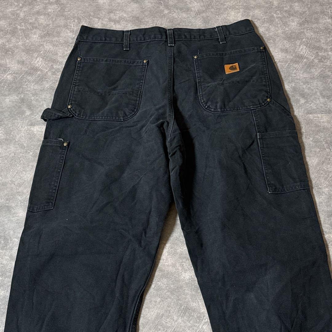 s*l様 カーハート17年製 B136 ダブルニー ペインターパンツ ブラック